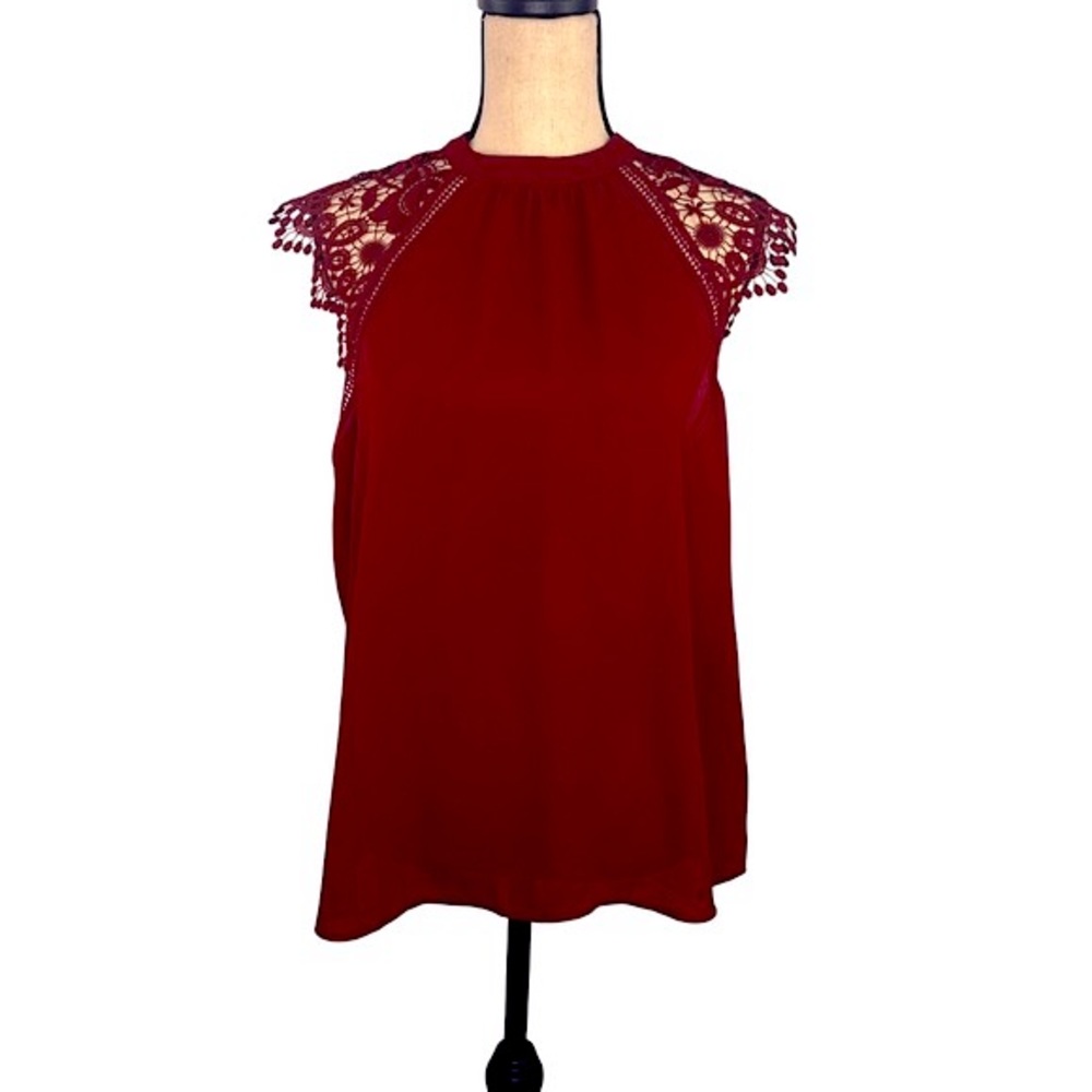 COPY - Express Sleeveless Open Back Lace Top